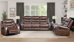 Putnam Brown Microfiber Manual Recliner Loveseat