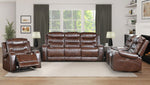 Putnam Brown Microfiber Power Recliner Loveseat