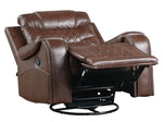 Putnam Brown Polished Microfiber Manual Recliner