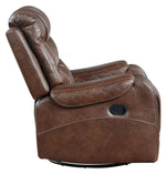 Putnam Brown Polished Microfiber Manual Recliner