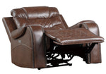 Putnam Brown Polished Microfiber Power Recliner