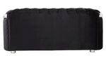 Pyroden Black Velvet Tufted Loveseat