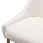 Quinn 2 Cream Velvet Fabric/Metal Side Chairs