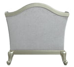 Qunsia Light Gray Fabric/Champagne Wood Chair