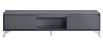 Raceloma Gray Wood TV Stand with LED Light