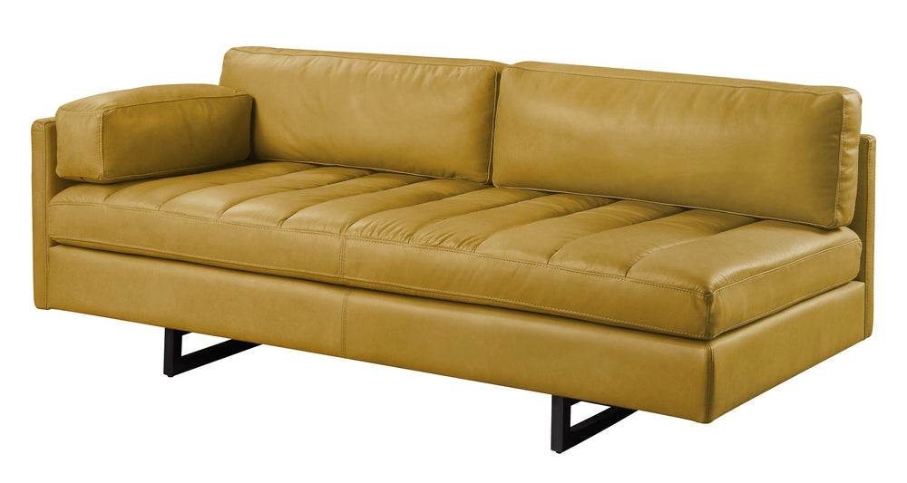 Radia Turmeric Top Grain Leather Sofa