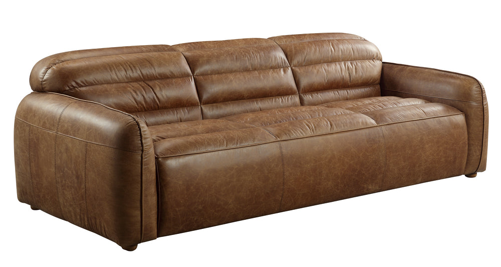 Rafer Cocoa Top Grain Leather Sofa (Oversized)