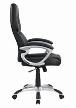 Raffaella Black Leatherette Adjustable Office Chair