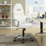 Raffaella White Leatherette Adjustable Office Chair