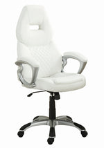 Raffaella White Leatherette Adjustable Office Chair