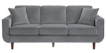 Rand Gray Velvet Fabric Sofa