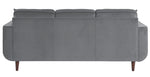 Rand Gray Velvet Fabric Sofa