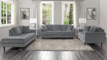 Rand Gray Velvet Fabric Sofa