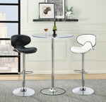 Ratna 2 White Leatherette/Chrome Adjustable Bar Stools