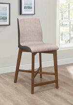 Redbridge 2 Light & Dark Grey Fabric Counter Height Chairs