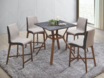 Redbridge 2 Light & Dark Grey Fabric Counter Height Chairs