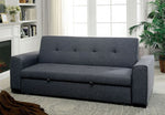 Reilly Gray Linen-Like Fabric Futon Sofa