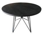 Rennes Black Wood/Gunmetal Metal Dining Table