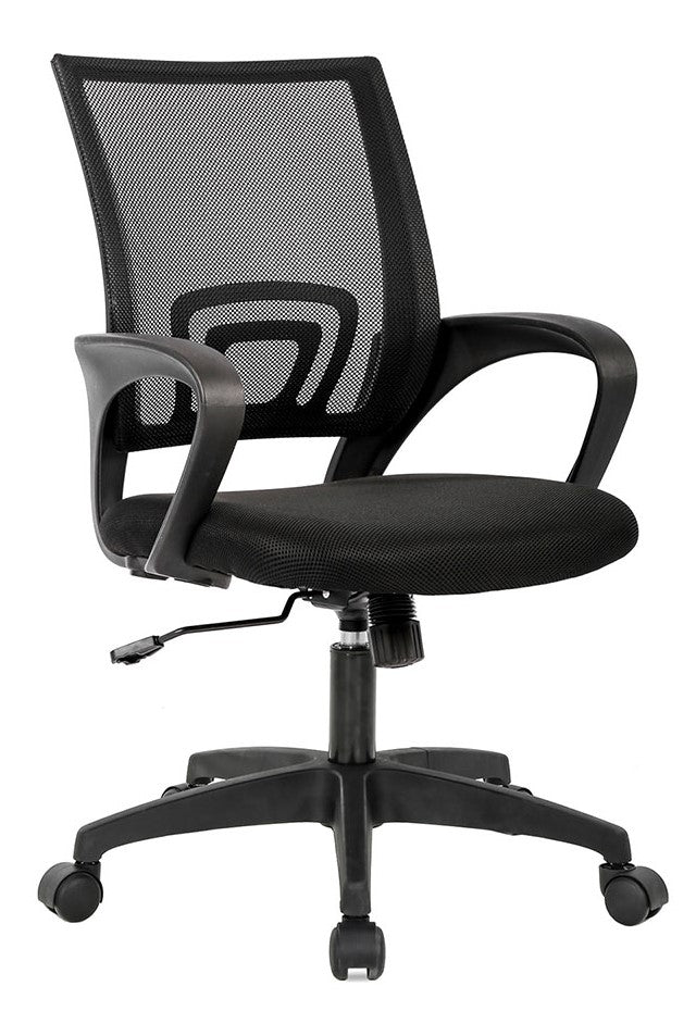 Retha Black Wire Mesh/Fabric Office Chair