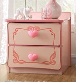 Rheanna Pink Wood 2-Drawer Nightstand