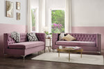 Rhett 2-Pc Purple Velvet Tufted RAF Sectional Sofa (Oversized)