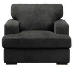 Rivermeade Gray Textured Plush Microfiber Chair