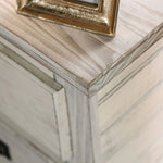 Rockwall Wire-Brushed White Wood Chest