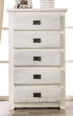 Rockwall Wire-Brushed White Wood Chest