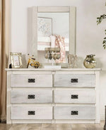 Rockwall Wire-Brushed White Wood Dresser