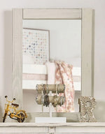 Rockwall Wire-Brushed White Wood Mirror