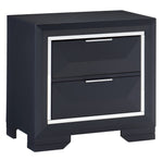 Rosemont Midnight Blue Wood 2-Drawer Nightstand