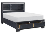 Rosemont Midnight Blue Wood King Bed