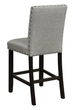 Tao 2 Grey Fabric/Antique Noir Wood Counter Height Chairs