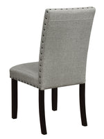 Tao 2 Grey Fabric/Antique Noir Wood Side Chairs