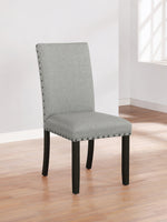 Tao 2 Grey Fabric/Antique Noir Wood Side Chairs