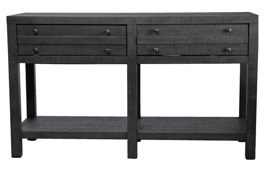 Roza Rustic Gray Wood 2-Drawer Console Table