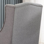 Ryan Grey Fabric Button Tufted Chair