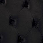 Ryleigh Black Velvet-like Fabric Cal King Bed
