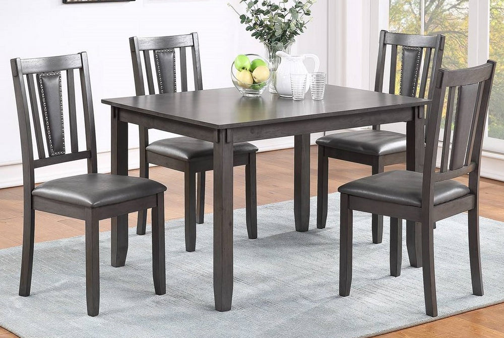 Sable 5-Pc Brown Wood Dining Table Set