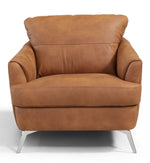 Safi Contemporary Cappuccino Leather Chair