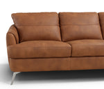 Safi Contemporary Cappuccino Leather Sofa