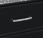 Salon Pearl Black Metallic Wood 5-Drawer Chest