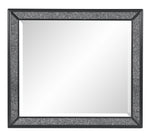 Salon Pearl Black Metallic Wood Dresser Mirror