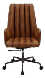 Salvol Sahara Leather/Silver Metal Office Chair