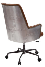 Salvol Sahara Leather/Silver Metal Office Chair