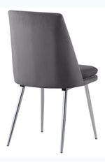 Sandler Grey Velvet/Metal Side Chair