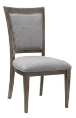 Sarasota 2 Gray Fabric/Driftwood Brown Wood Side Chairs