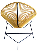 Sativa 2 Orange Woven Cotton Rope/Metal Side Chairs