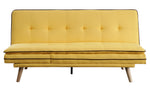 Savilla Yellow Linen Tufted Adjustable Sofa Bed