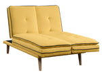 Savilla Yellow Linen Tufted Adjustable Sofa Bed